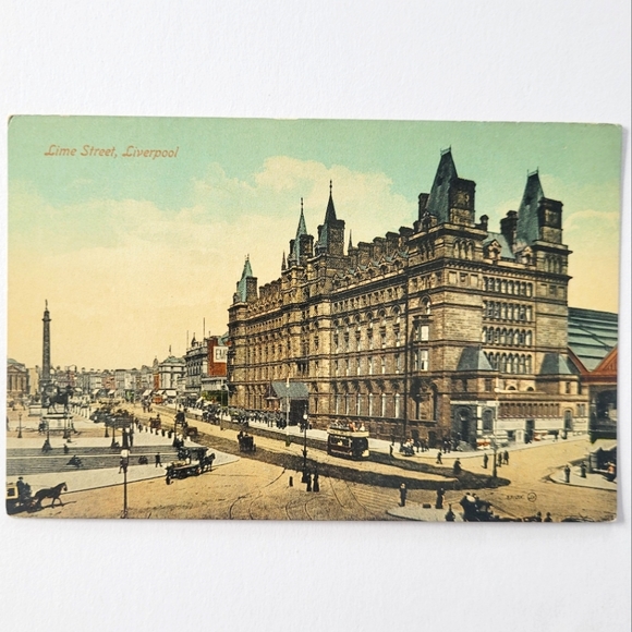 Liverpool, U.K. Lime Street Antique Postcard 1909